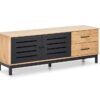 Mueble TV industrial alessia madera negro mate 140cm