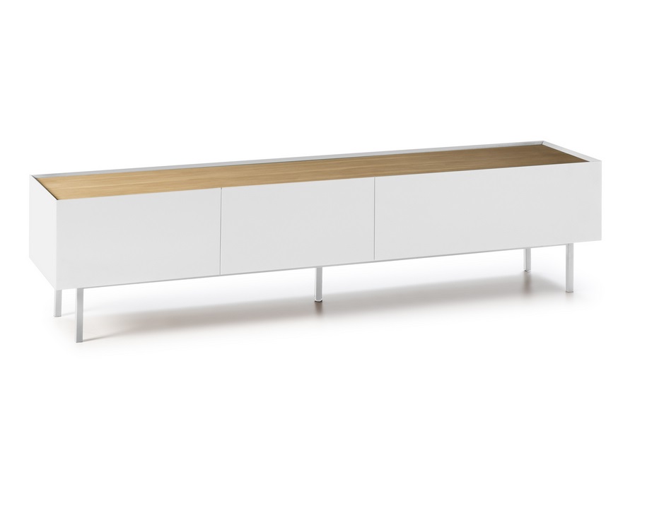 Mueble TV arista blanco mate 180 cm