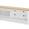 Mueble TV Bruna madera de pino blanco 158cm