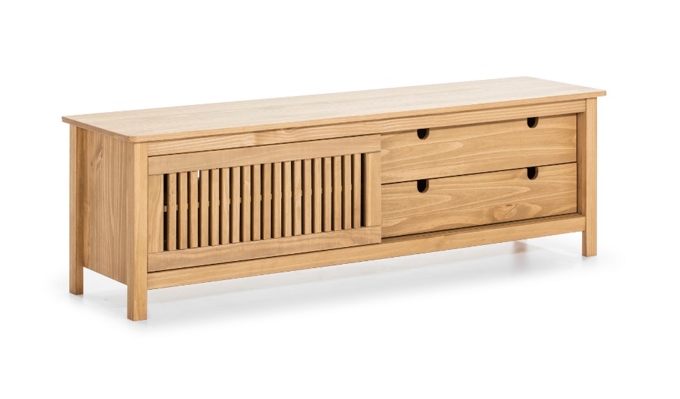 Mueble TV Bruna madera de pino a la cera 158cm