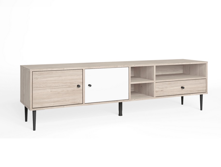 Mueble TV Leon color sahara blanco 180x4