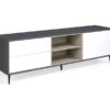 Mueble TV Lauki Blanco mate antracita 180 cm