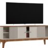 Mueble TV Escocia blanco roto y nogal 160cm