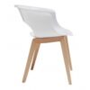 Silla MissB Natural blanco patas haya