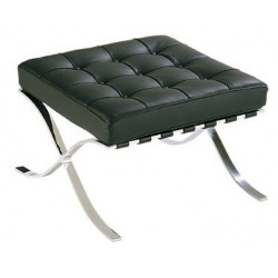 Silla con ottoman Barcelona similpiel negro