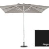 Parasol aluminio lona negra 300x300