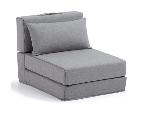 Puf cama plegable tela varese gris