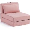 Puf cama plegable tela varese rosa