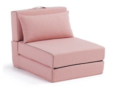 Puf cama plegable tela varese rosa