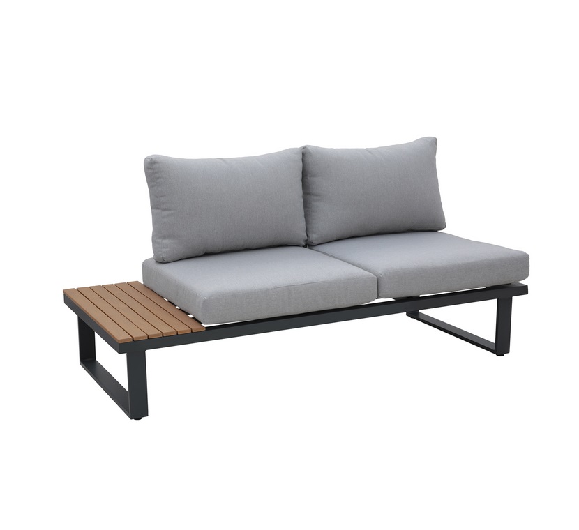 Sofa rinconera aluminio alumininio antracita poliwood Laguna