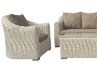 Set sofas rattan blanco alpe 5 plazas