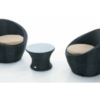 Set lounge Fun rattan negro