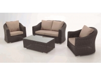 Set sofas rattan marron Alacan