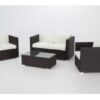 Set rattan chocolate Puerto Rico 4 plazas