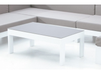 Mesa de centro aluminio blanco Laos 100x60