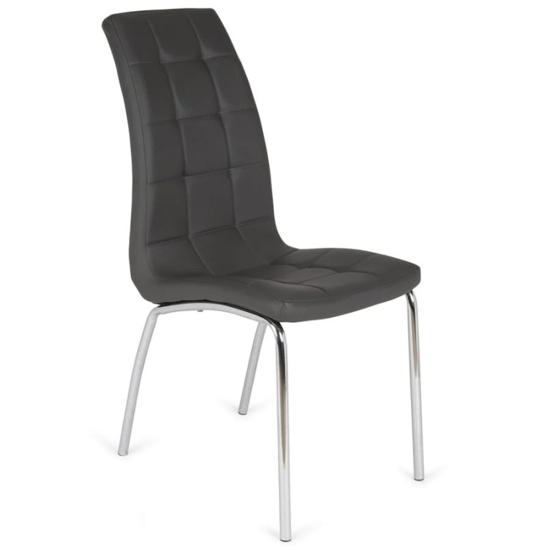 Silla de comedor Jady similpiel negra