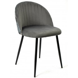 Sillon tropical terciopelo gris