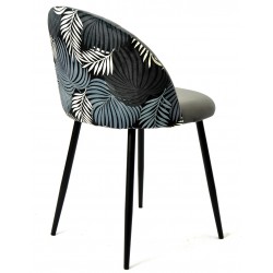 Sillon tropical terciopelo gris