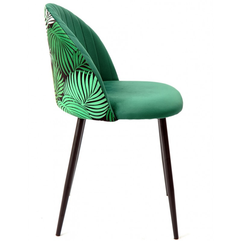 Sillon tropical terciopelo verde