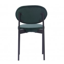 Silla retro velvet verde oscuro