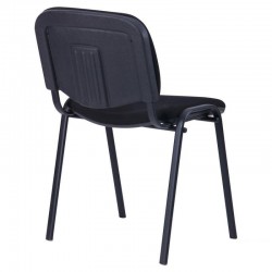 Silla de diseño multiusos acero negro tejido color azul