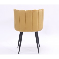 Silla curve retro velvet amarillo