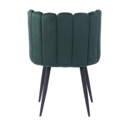 Silla curve retro velvet verde oscuro