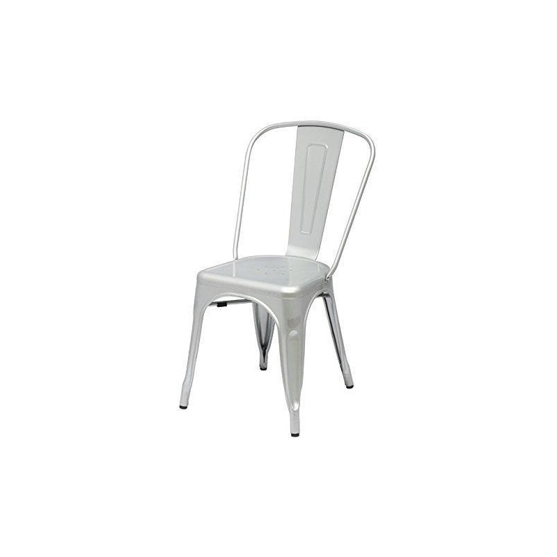 Silla de diseño tolix acero gris plata