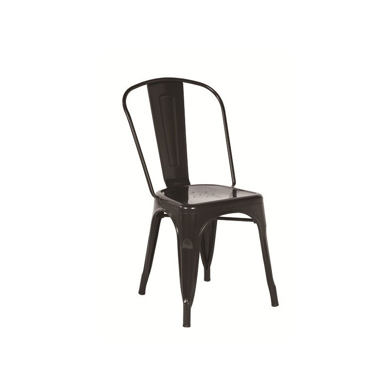 Silla de diseño tolix acero negro