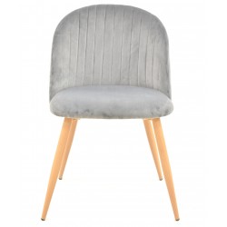 Silla Velvet terciopelo gris