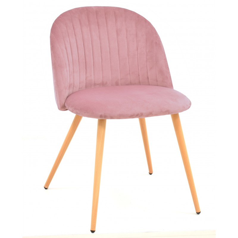 Silla Velvet terciopelo rosa