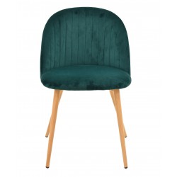 Silla Velvet terciopelo verde oscuro