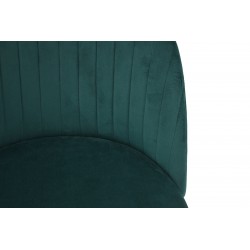 Silla Velvet terciopelo verde oscuro