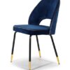 Silla Glam terciopelo azul DC-539