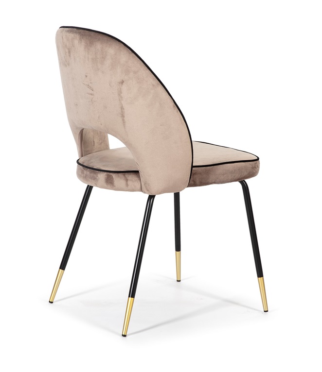 Silla Glam terciopelo beige DC-539