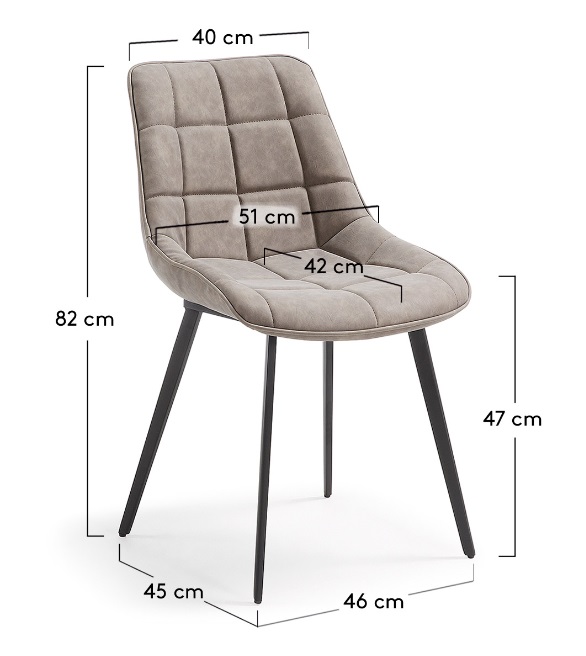 Silla industrial aday marron topo