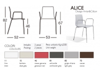 Silla Alice brazos Lino