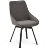 Silla Art tela gris oscuro giratoria