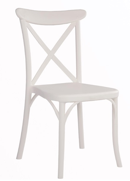 Silla aspas Capri polipropileno fibra de vidrio blanco