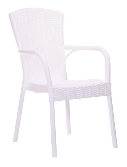 Silla clasica Royal polipropileno fibra de vidrio blanco