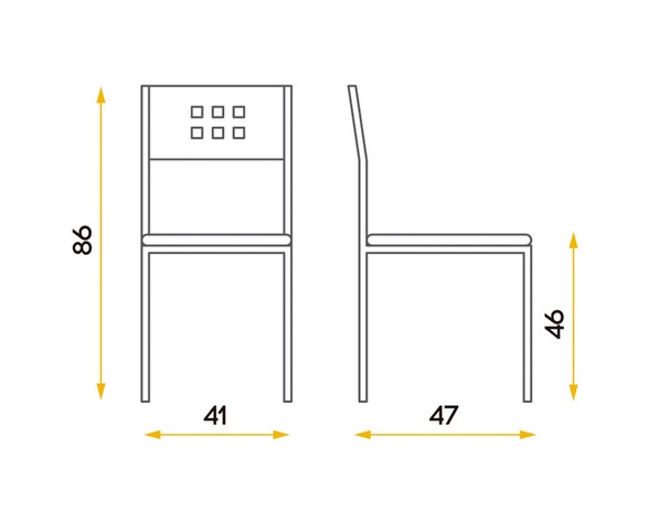 Silla cocina metal blanco polipiel blanco Faro