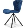 Silla terciopelo concha giratoria DC-543 azul