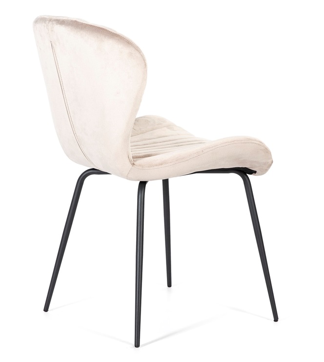 Silla concha terciopelo beige DC-541