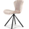 Silla terciopelo concha giratoria DC-543 beige