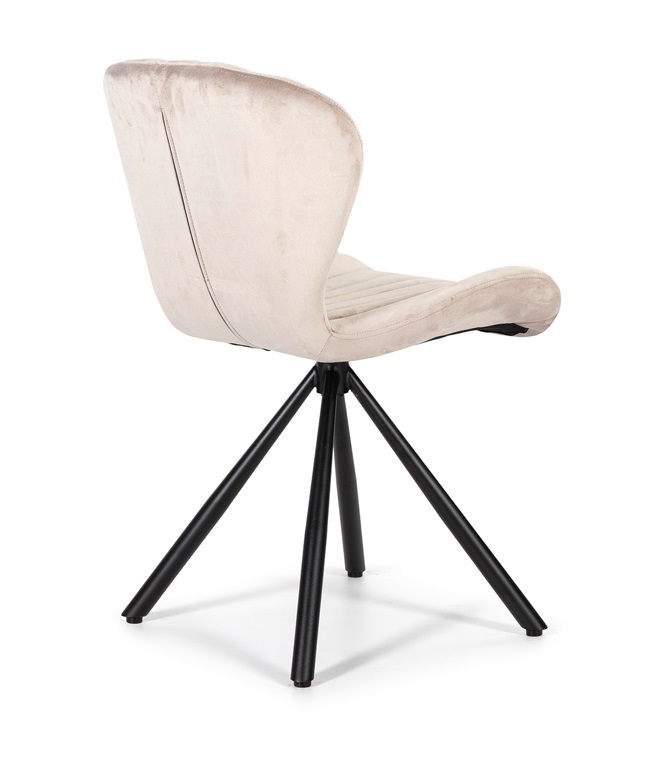 Silla terciopelo concha giratoria DC-543 beige