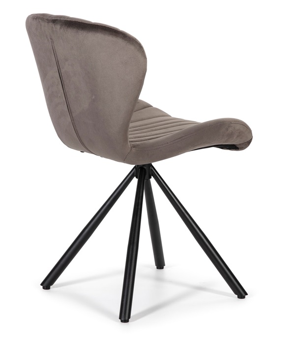 Silla terciopelo concha giratoria DC-543 marron