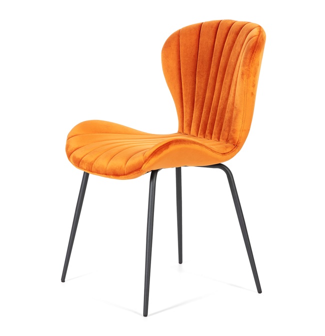 Silla concha terciopelo naranja DC-541