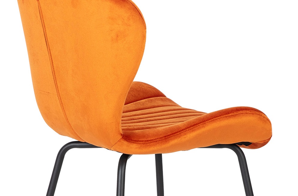 Silla concha terciopelo naranja DC-541