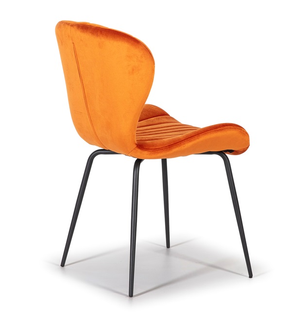 Silla concha terciopelo naranja DC-541