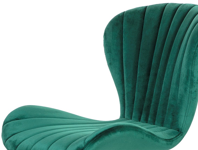 Silla concha terciopelo verde DC-541